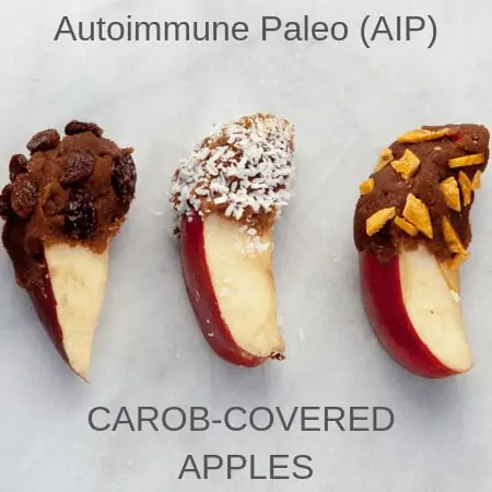 Carob covered apples