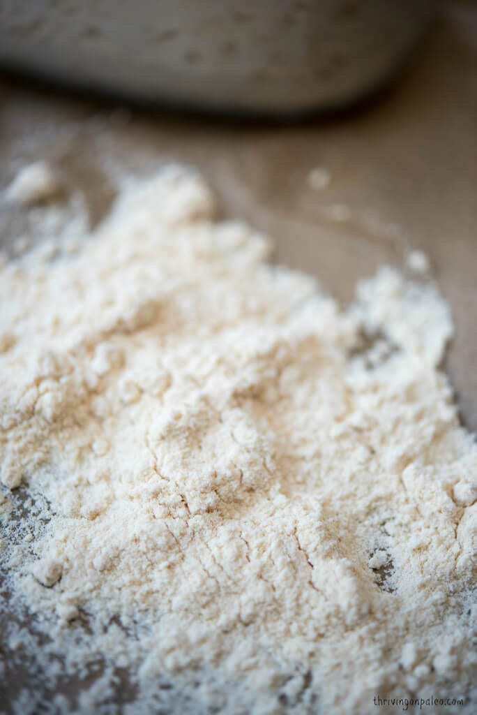 Coconut flour loose on a table