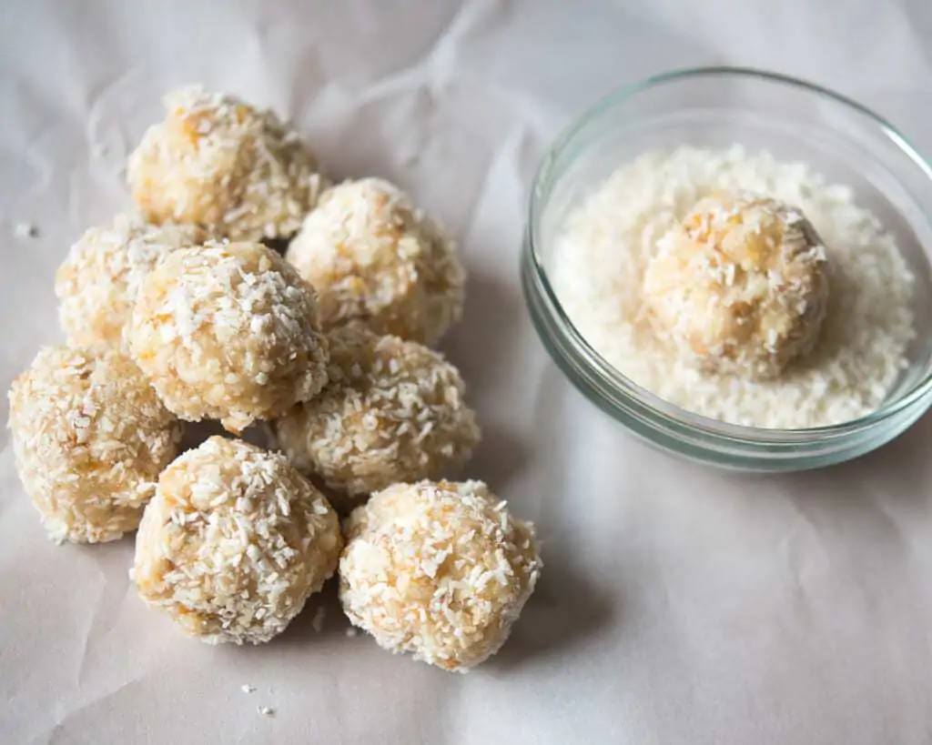 Tropical Snack Balls - a recipe for a raw Paleo and gluten-free snack that is perfect for on-the-go and kids