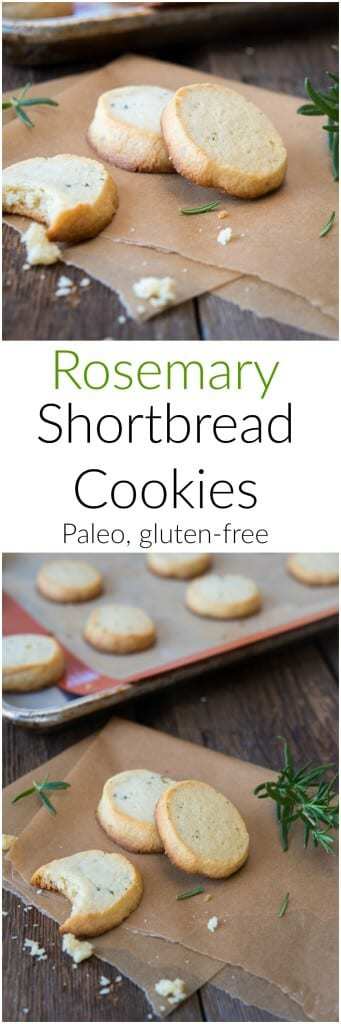 Paleo Rosemary Shortbread Cookies - a gluten-free dessert recipe that is perfect for picnics and any time you want a bit of savory sweetness