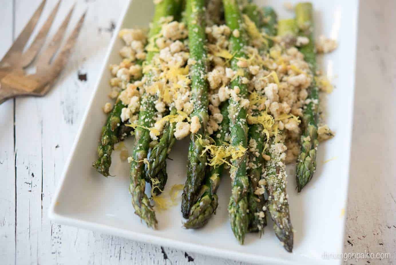 Roasted Asparagus with Paleo Breadcrumbs