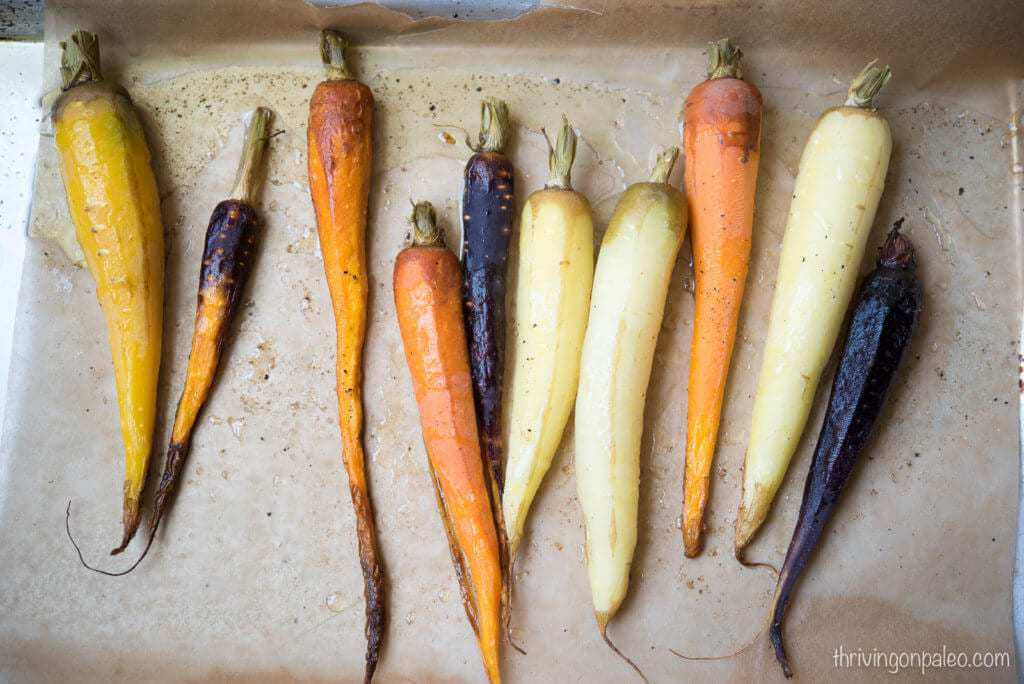 Roasted Carrots with Carrot Top Pesto - a Paleo, gluten-free, dairy-free side dish 