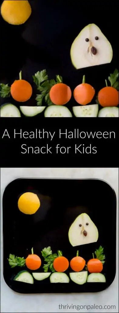 A healthy Halloween snack your kids will love. Paleo, gluten-free, vegetarian, vegan, dairy-free, and nut-free but full of love.