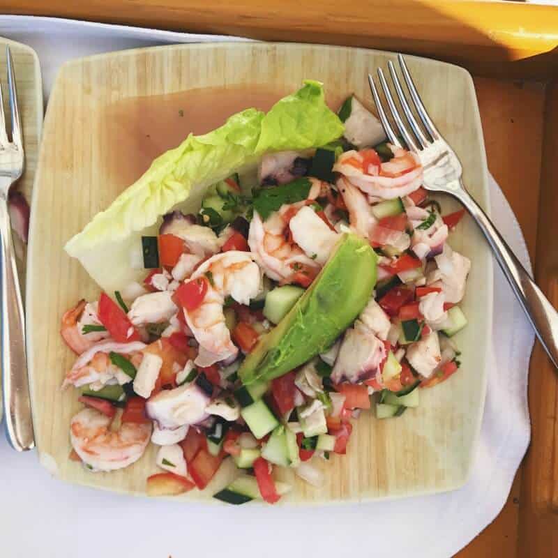 Ceviche is a good gluten-free option