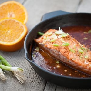 Asian Baked Salmon - a Paleo, gluten-free main dish seafood recipe