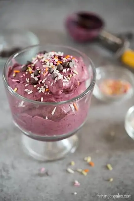 2 minute dairy-free blueberry ice cream
