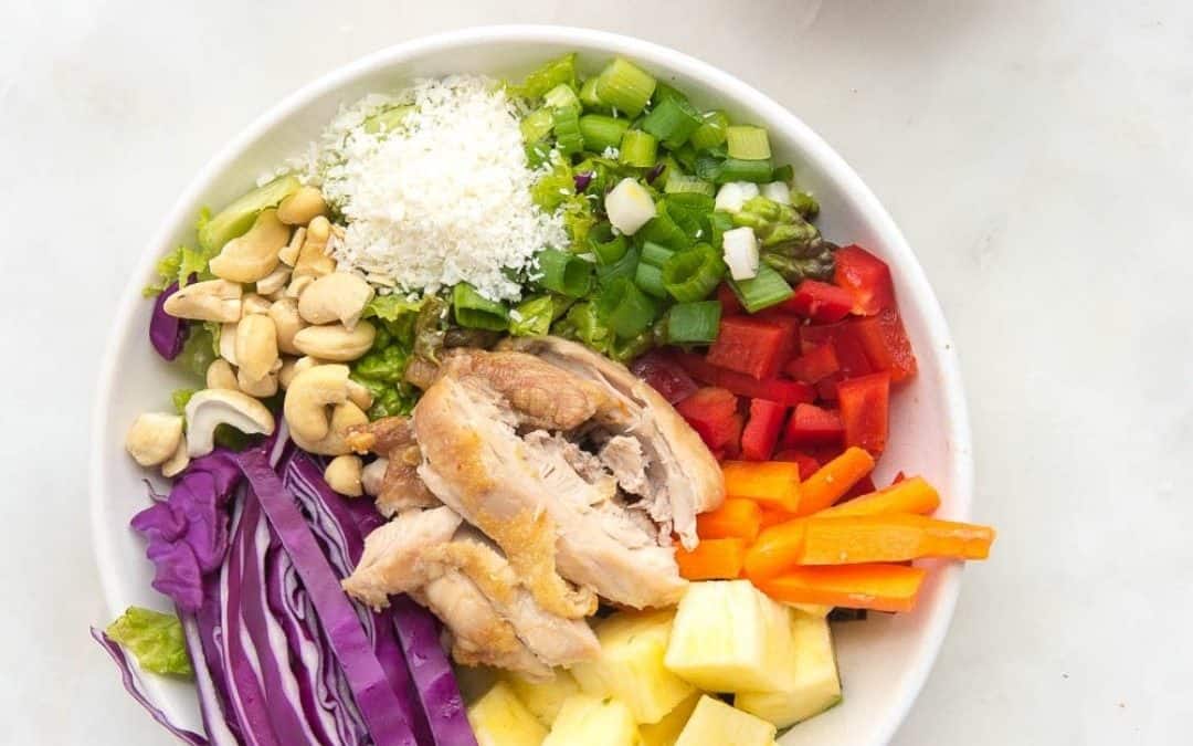 Asian Pineapple Chicken Salad (Paleo, Whole30, AIP-mods)