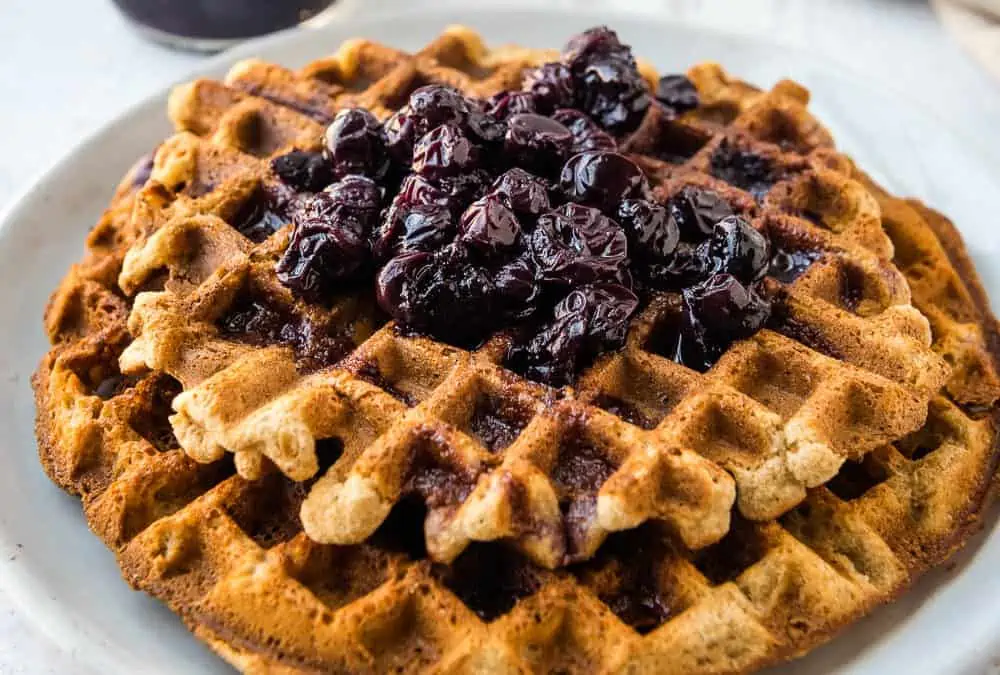 Tigernut Flour Waffles With Blueberry Syrup (Paleo, AIP)